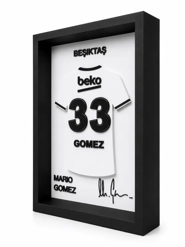 Beşiktaş  Mario Gomez İmzalı  forma çerçevesi 3