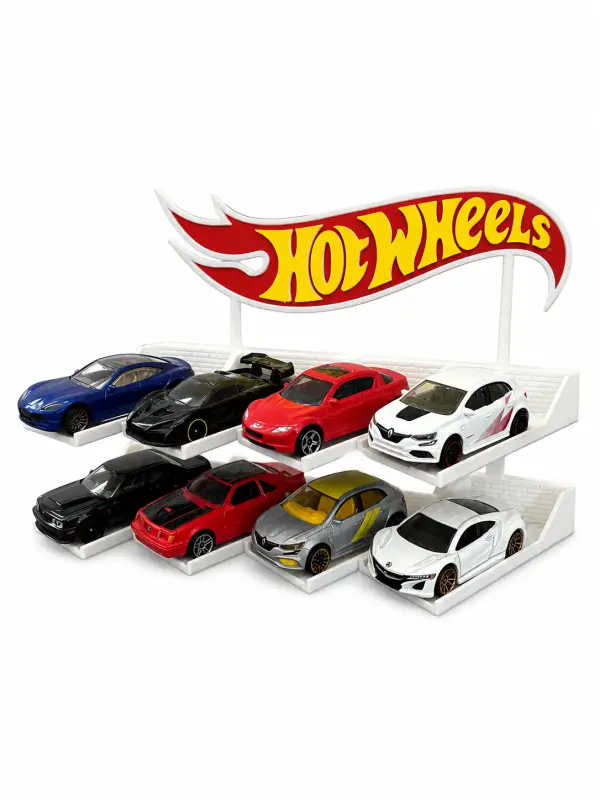 1/64 Diecast Model Araç Standı – 8 Araçlık Garaj Rafı 1