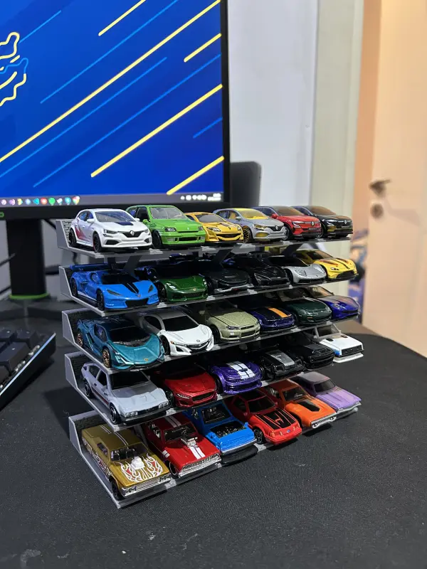hotwheels 1/64 Ölçek Model Araç Standı 30 Araçlık Koleksiyon Sergileme Rafı 5