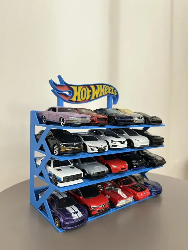 hotwheels 1/64 Ölçek Model Araç Standı 20 Araçlık Koleksiyon Sergileme Rafı 2