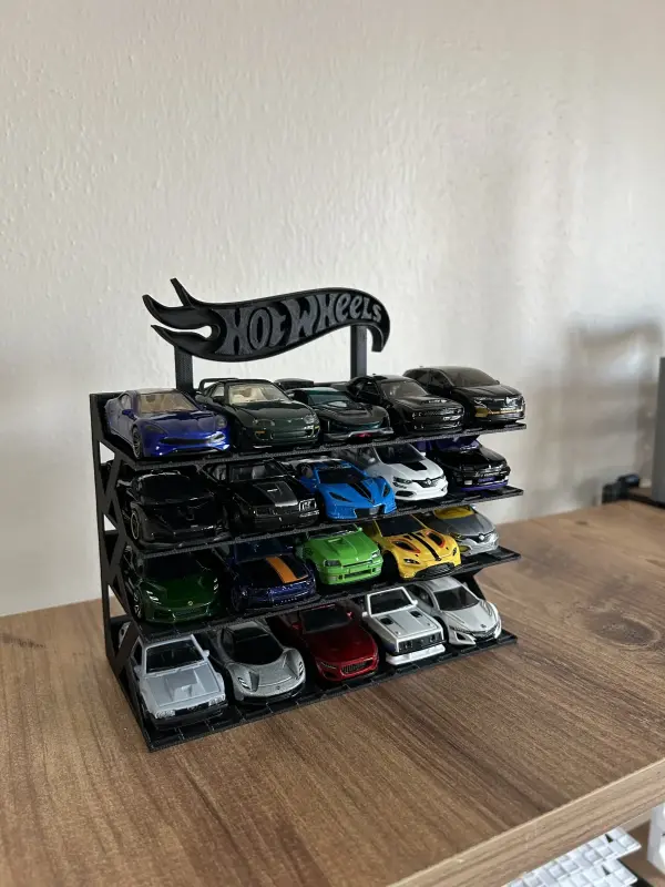 hotwheels 1/64 Ölçek Model Araç Standı 20 Araçlık Koleksiyon Sergileme Rafı 4
