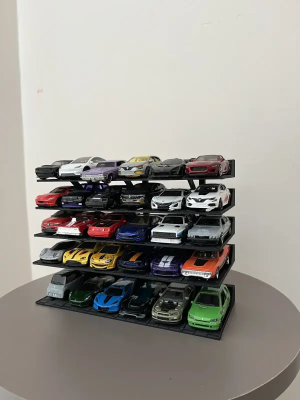 hotwheels 1/64 Ölçek Model Araç Standı 30 Araçlık Koleksiyon Sergileme Rafı 2