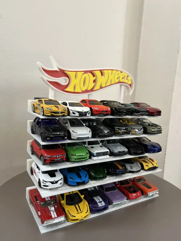 hotwheels 1/64 Ölçek Model Araç Standı 30 Araçlık Koleksiyon Sergileme Rafı 3