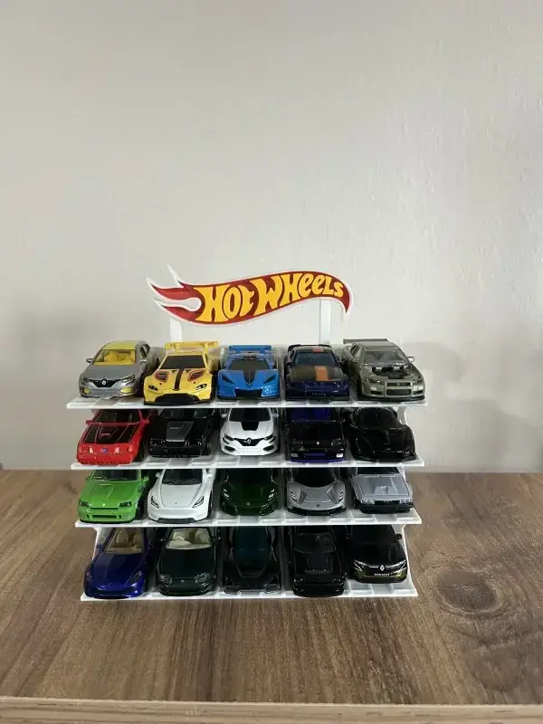 1/64 Diecast Model Araç Standı – 14 Araçlık Garaj Rafı