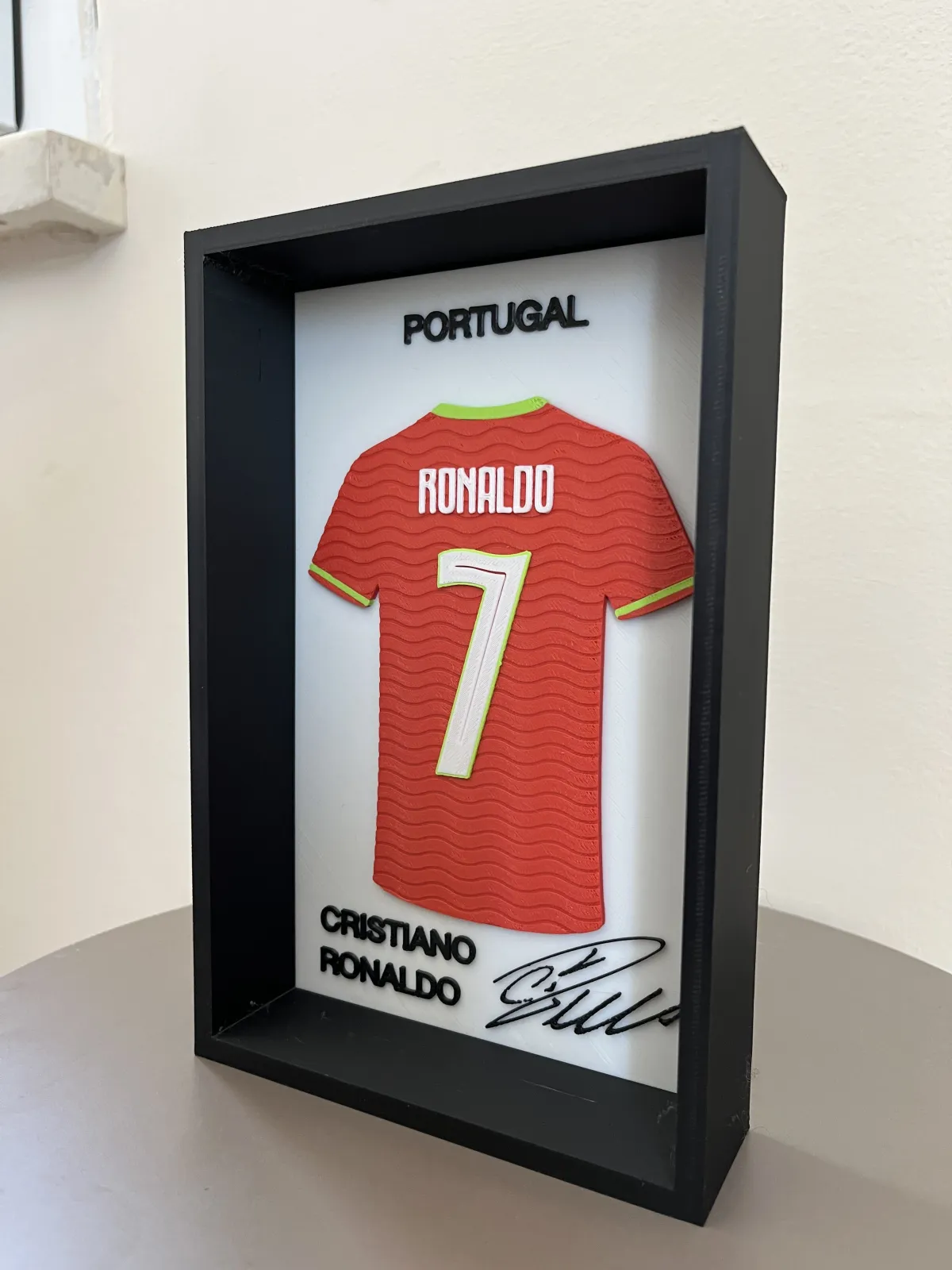 Cristiano Ronaldo Forma Tablosu – 3D Baskı Dekoratif Çerçeve 4
