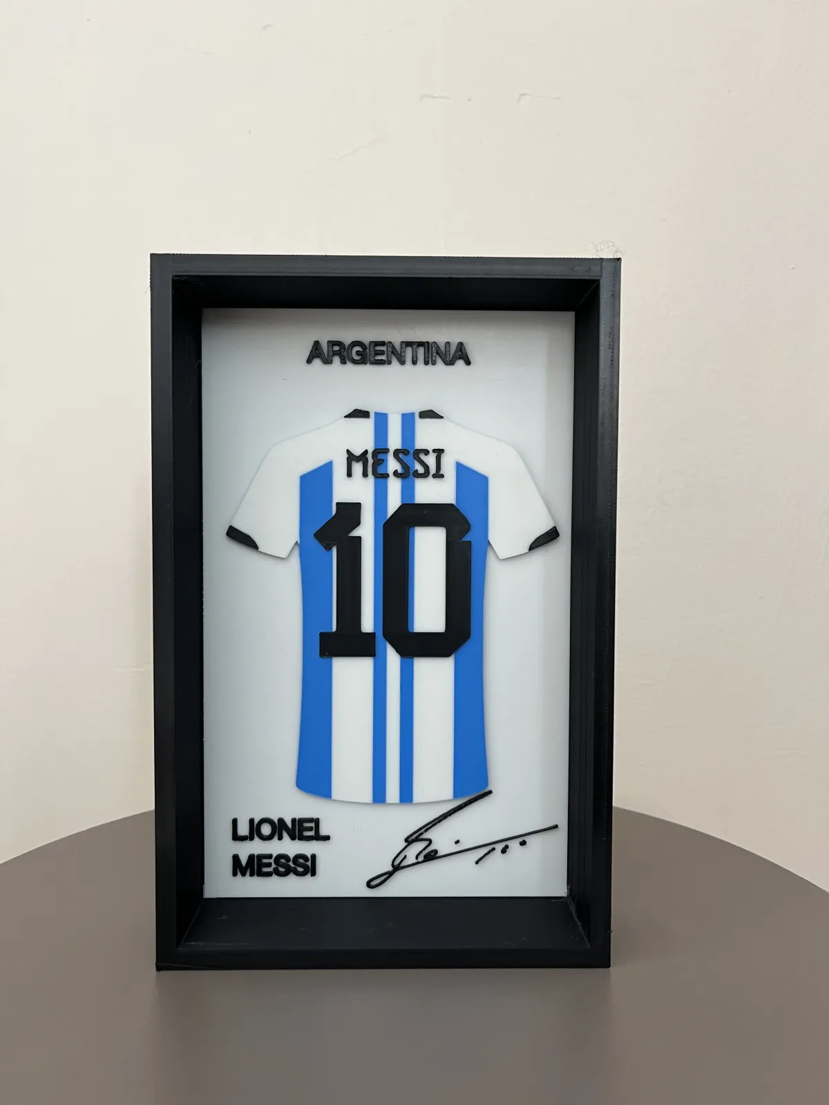 Messi Forma Tablosu – 3D Baskı Çerçeveli Arjantin Tasarımı 1