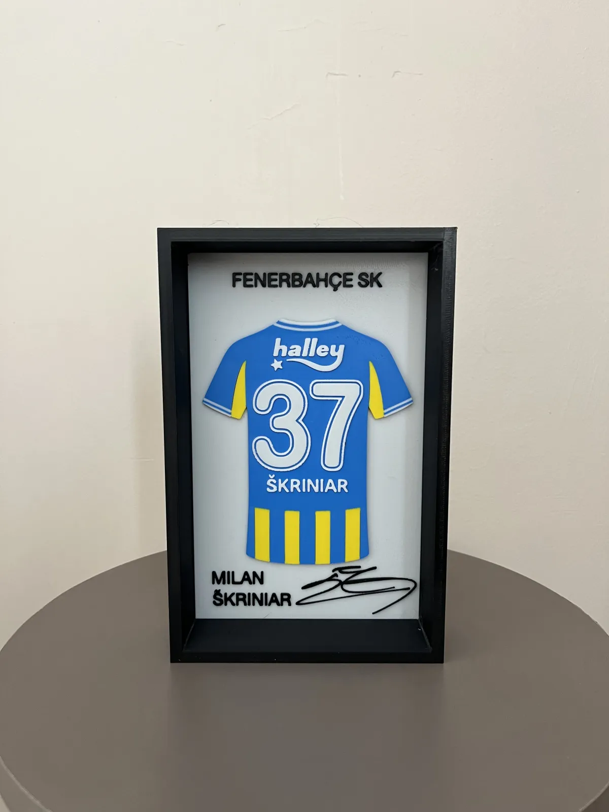 Fenerbahçe Milan Škriniar Forma Tablosu – 3D Baskı Çerçeveli Tasarım 2