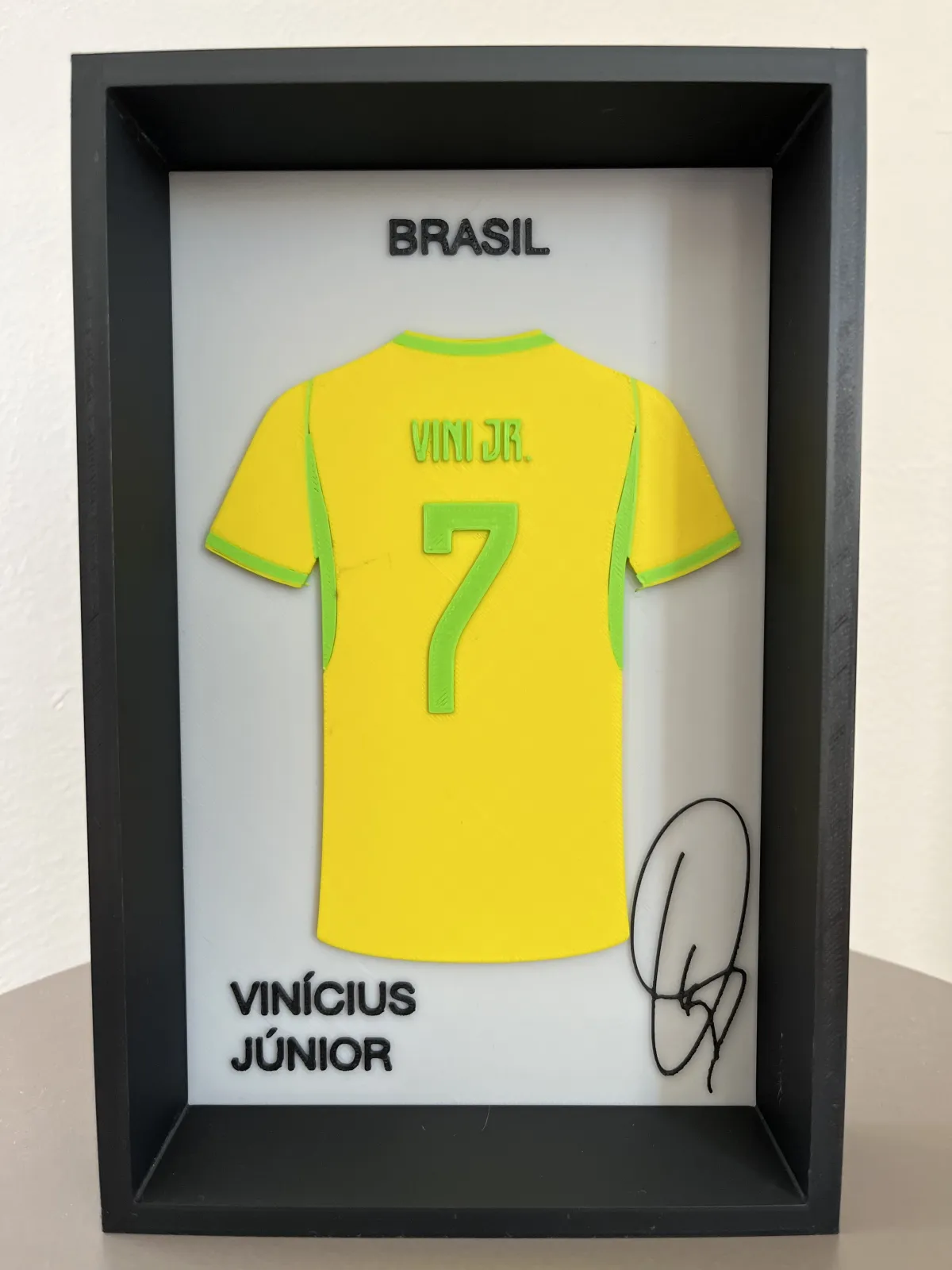 Vinícius Júnior 3D Çerçeveli Forma Tablo 1