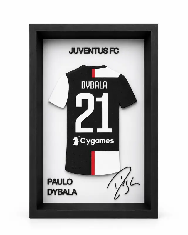 Paulo Dybala 3D Çerçeveli Forma Tablo - Görsel 1
