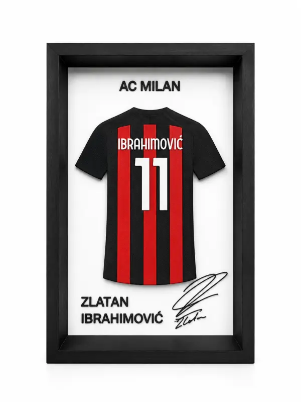 Zlatan Ibrahimović 3D Çerçeveli Forma Tablo - Görsel 1