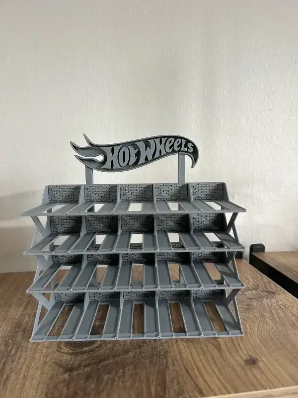 hotwheels 1/64 Ölçek Model Araç Standı 20 Araçlık Koleksiyon Sergileme Rafı - Görsel 1