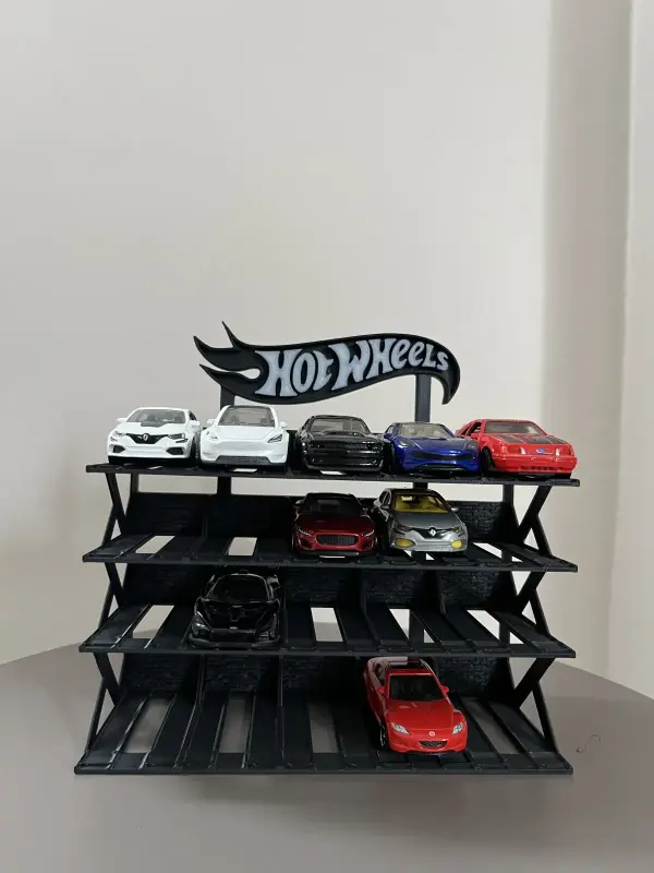 hotwheels 1/64 Ölçek Model Araç Standı 20 Araçlık Koleksiyon Sergileme Rafı - Görsel 1