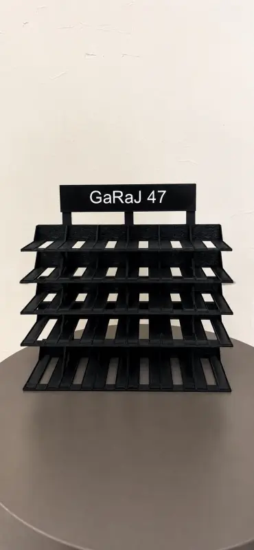 30 Araçlık Kişiye Özel  Diecast Garaj Standı (1/64 Ölçek Uyumlu) - Siyah - Görsel 3