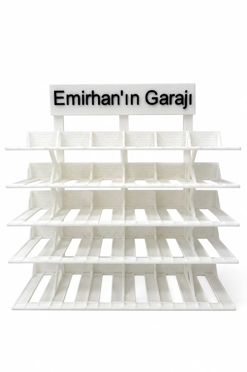 30 Araçlık Kişiye Özel  Diecast Garaj Standı (1/64 Ölçek Uyumlu) - Beyaz 1