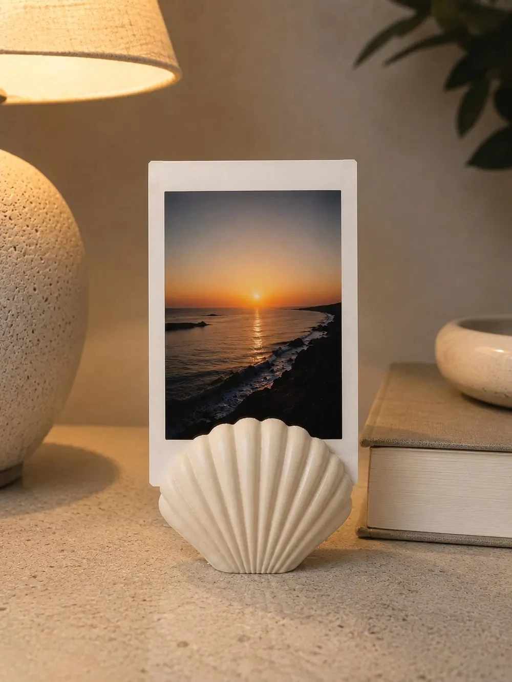 Deniz Kabuğu Tasarımlı Dekoratif Fotoğraf Çerçevesi - Görsel 1