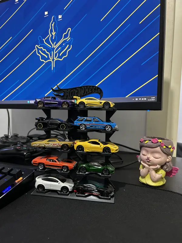 hotwheels 1/64 Ölçek Model Araç Standı 10 Araçlık Koleksiyon Sergileme Rafı 2
