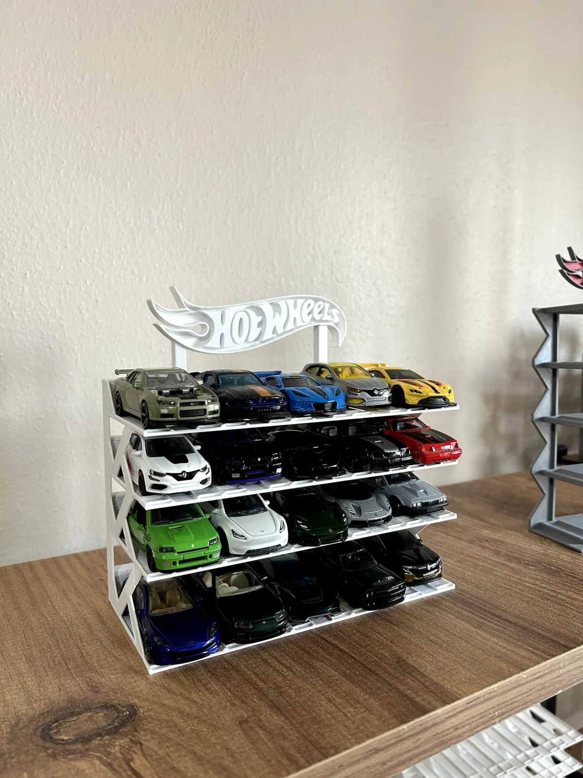 20 Araçlık Hotwheels Stand Beyaz - Görsel 2