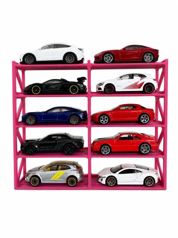 1/64 Diecast Model Araç Standı – 10 Araçlık Garaj Rafı 1