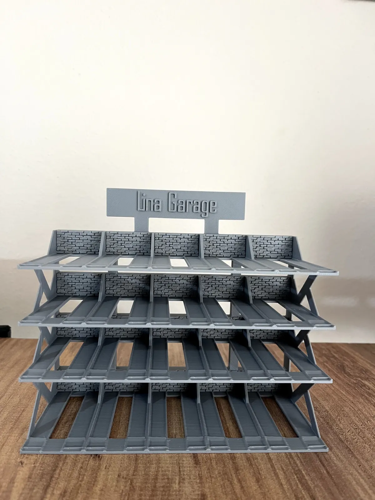 20 Araçlık Kişisel Hotwheels Stand Gri