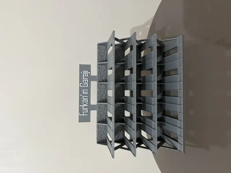 20 Araçlık Kişisel Hotwheels Stand Gri 2