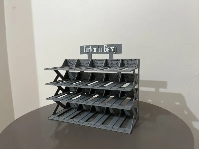 20 Araçlık Kişisel Hotwheels Stand Gri 1