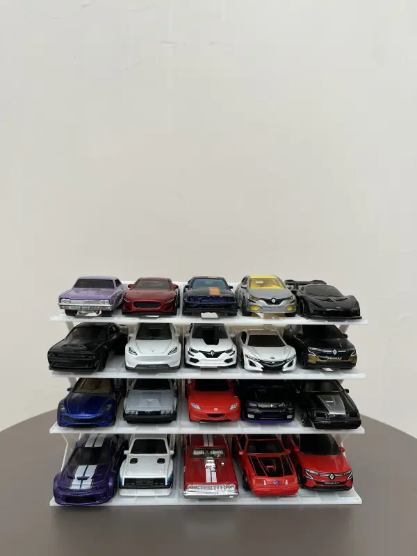 hotwheels 1/64 Ölçek Model Araç Standı 20 Araçlık Koleksiyon Sergileme Rafı (KİŞİSEL) 1