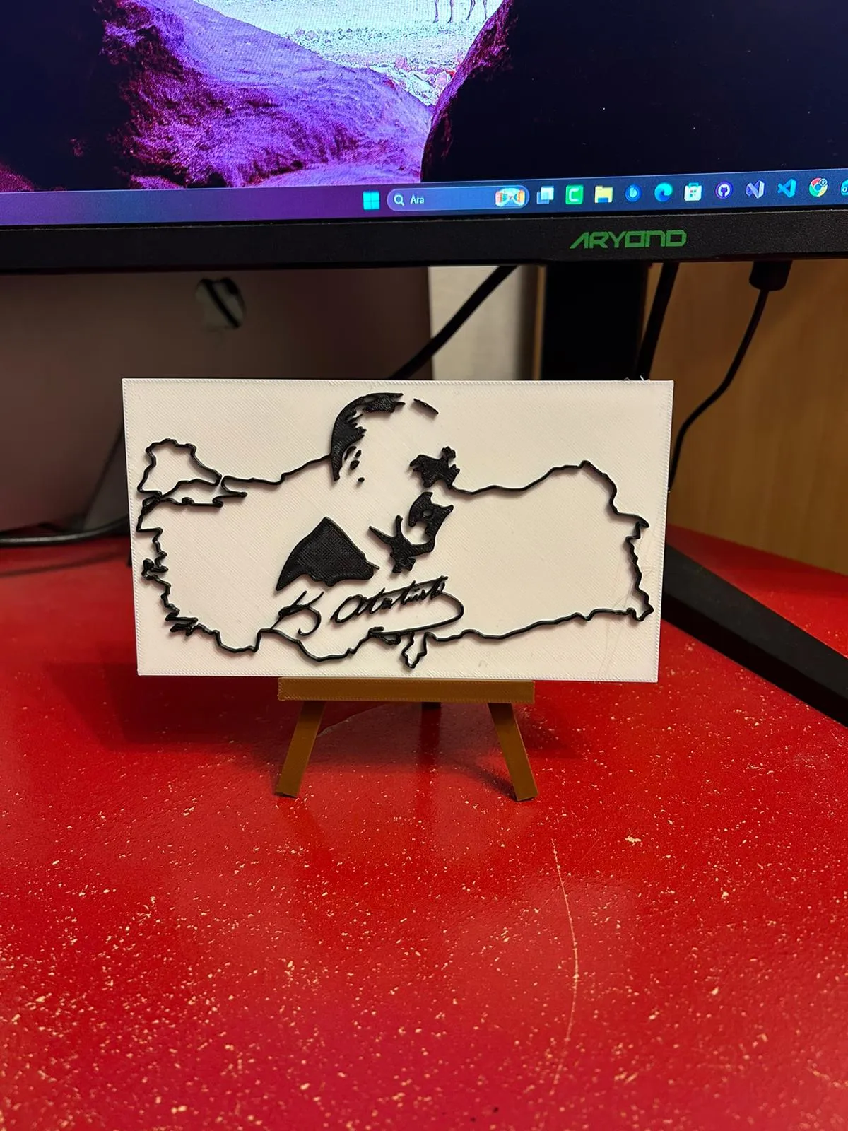 Atatürk Temalı Türkiye Haritası