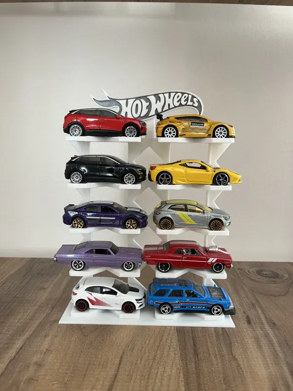 hotwheels 1/64 Ölçek Model Araç Standı 10 Araçlık Koleksiyon Sergileme Rafı 3
