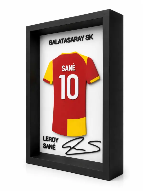 Leroy Sane İmzalı Galatasaray Forma Çerçevesi 3