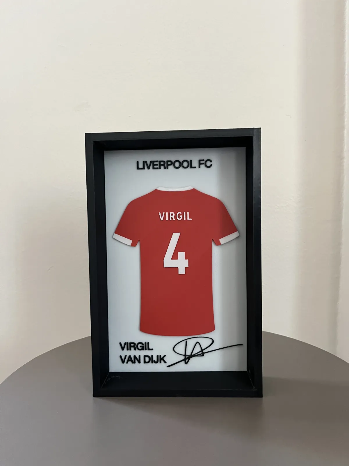 Liverpool Virgil Van Dijk İmzalı Forma Çerçevesi