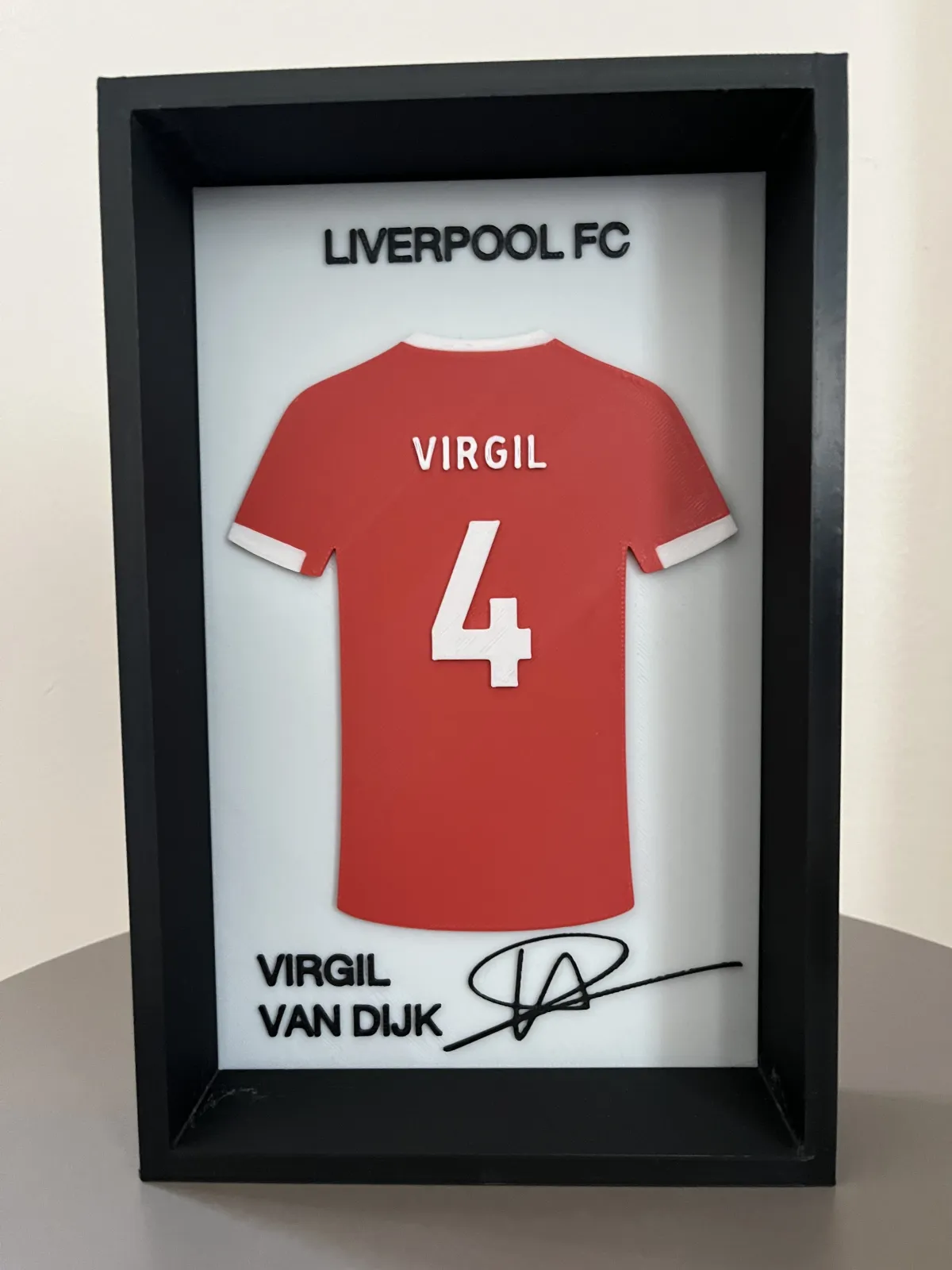 Liverpool Virgil Van Dijk İmzalı Forma Çerçevesi - Görsel 2