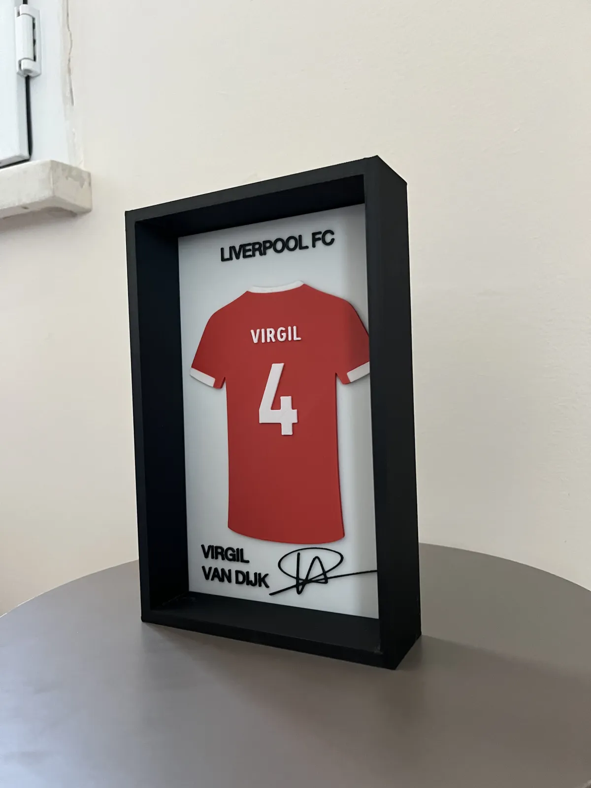 Liverpool Virgil Van Dijk İmzalı Forma Çerçevesi - Görsel 3