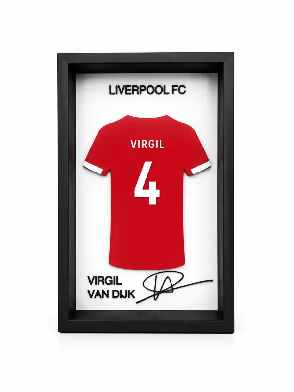 Liverpool Virgil Van Dijk İmzalı Forma Çerçevesi 1