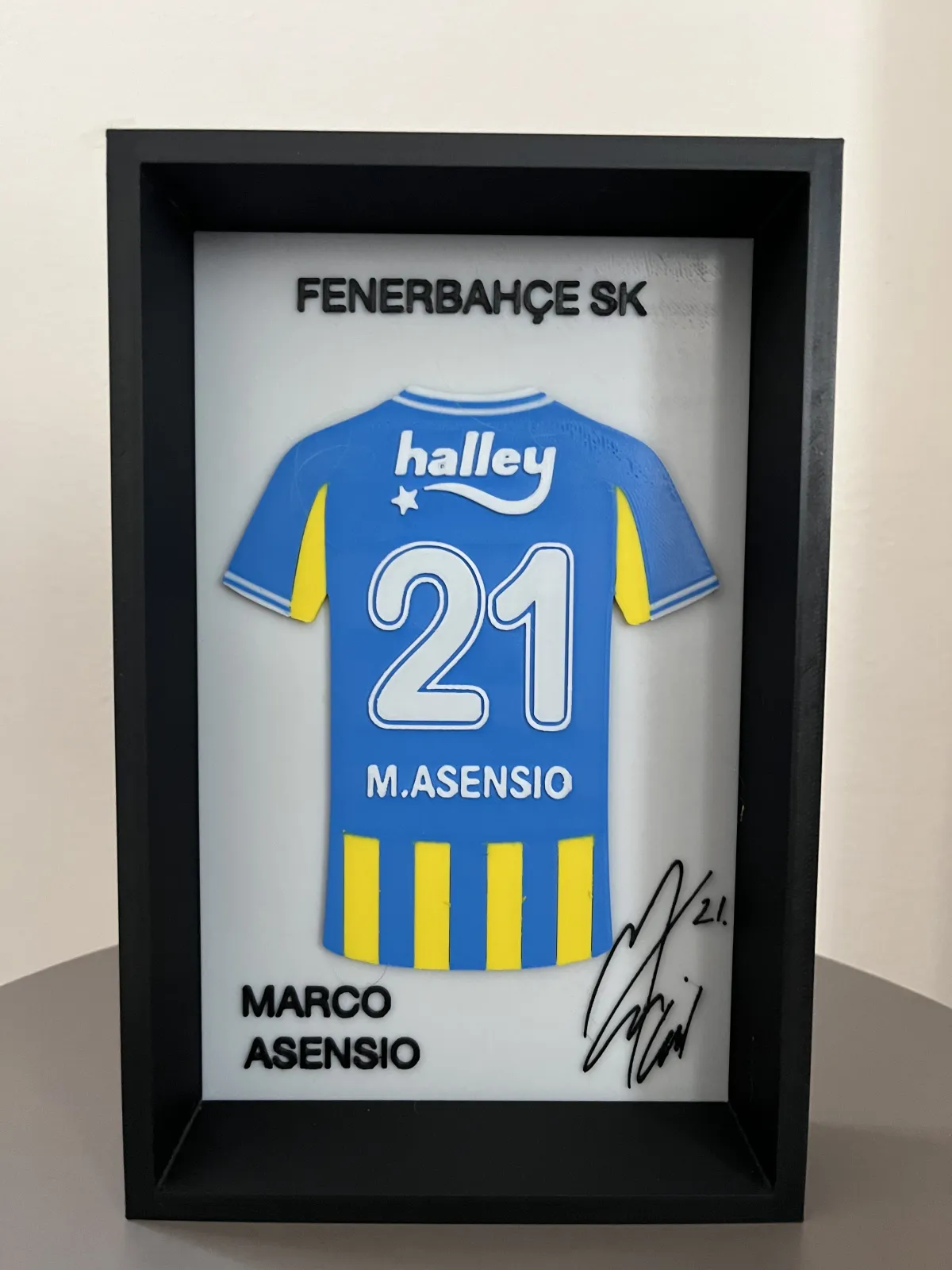Fenerbahçe Marco Asensio İmzalı Forma Çerçevesi - Görsel 2